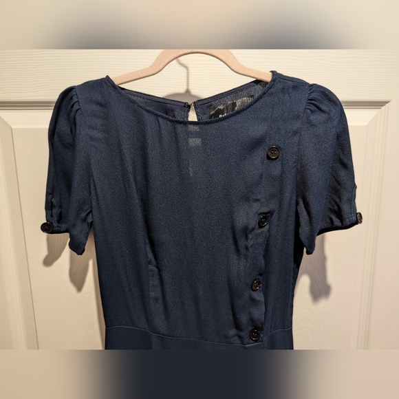 Reformation Mini Dress in Navy - Size 6 - Picture 2 of 8